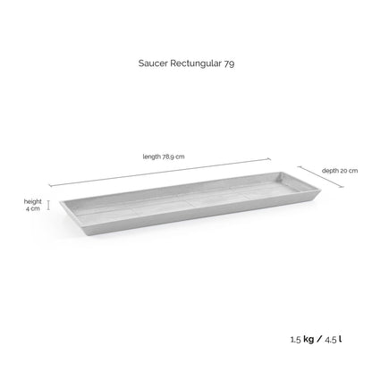 Kukkaruukku - Ecopots - Bruge aluslautanen 80cm tummanharmaa - Ecopotskauppa - Uuden aikakauden kukkaruukku