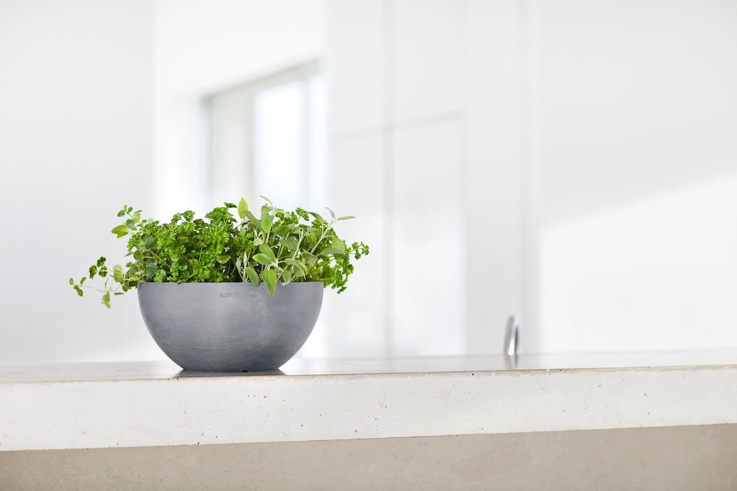 Kukkaruukku - Ecopots - Brysseli 25cm siniharmaa - Ecopots - Uuden aikakauden kukkaruukku kierrätysmateriaalista