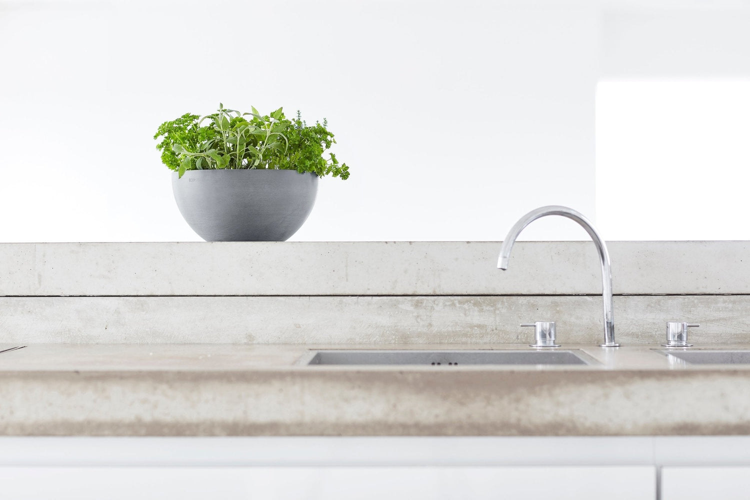 Kukkaruukku - Ecopots - Brysseli 25cm siniharmaa - Ecopots - Uuden aikakauden kukkaruukku kierrätysmateriaalista