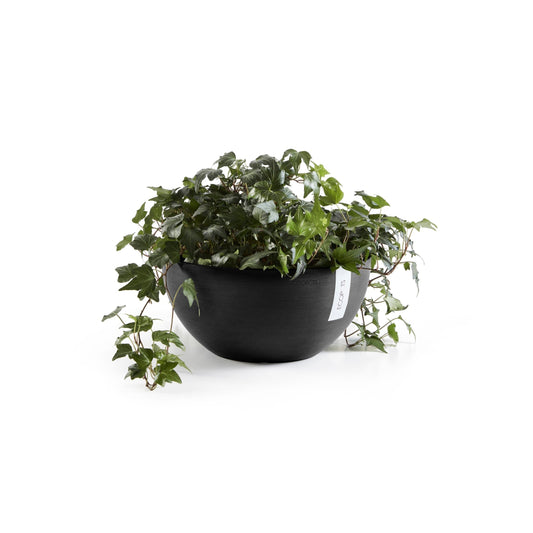 Kukkaruukku - Ecopots - Brysseli 25cm tummanharmaa - Ecopotskauppa - Uuden aikakauden kukkaruukku