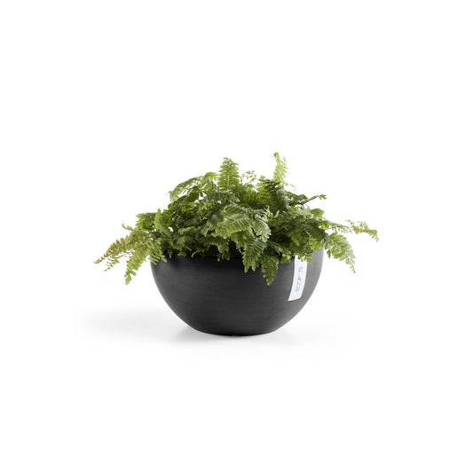 Kukkaruukku - Ecopots - Brysseli 30cm tummanharmaa - Ecopotskauppa - Uuden aikakauden kukkaruukku