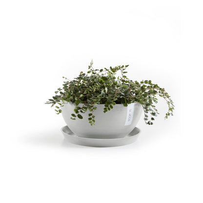 Kukkaruukku - Ecopots - Brysseli 35cm valkoharmaa - Ecopotskauppa - Uuden aikakauden kukkaruukku