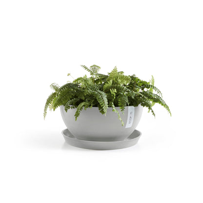Kukkaruukku - Ecopots - Brysseli 35cm valkoharmaa - Ecopotskauppa - Uuden aikakauden kukkaruukku