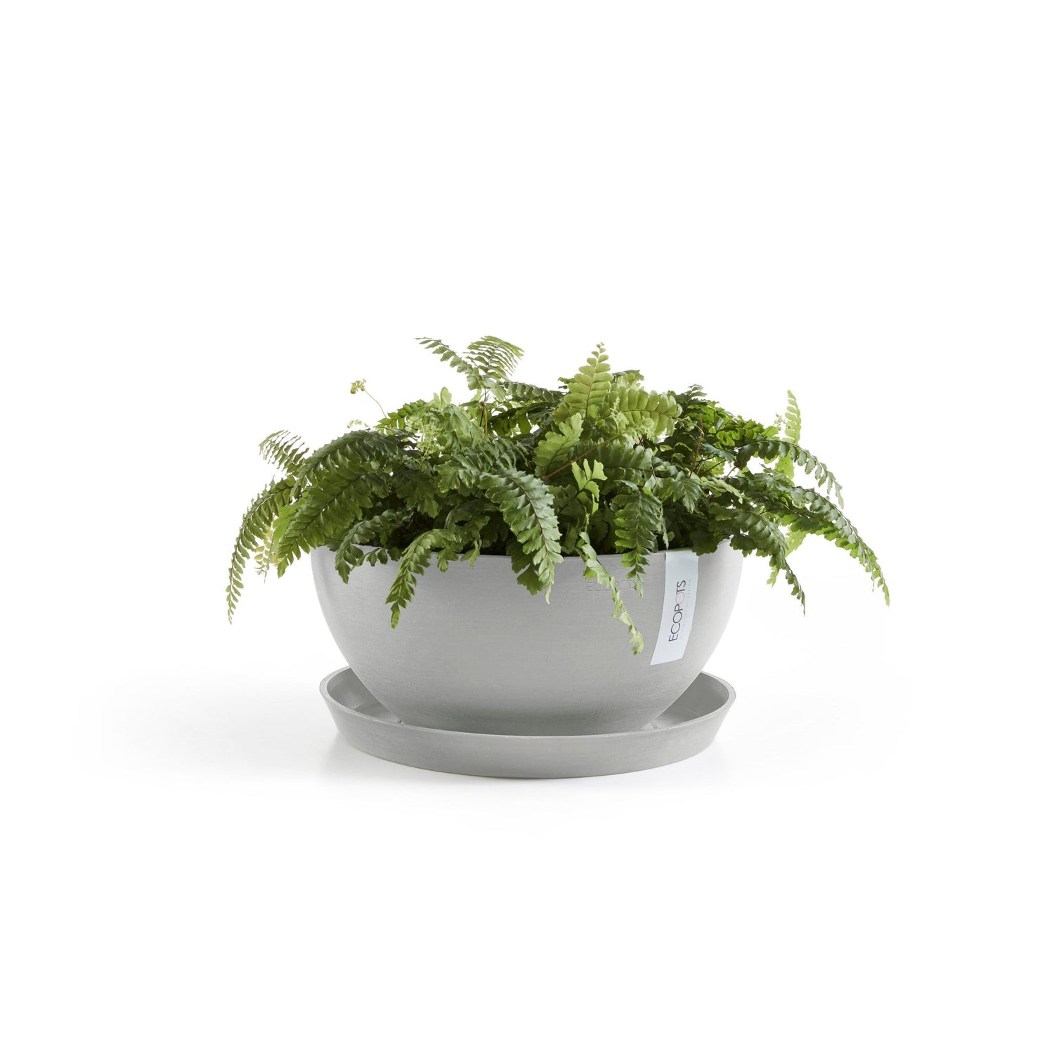 Kukkaruukku - Ecopots - Brysseli 35cm valkoharmaa - Ecopotskauppa - Uuden aikakauden kukkaruukku