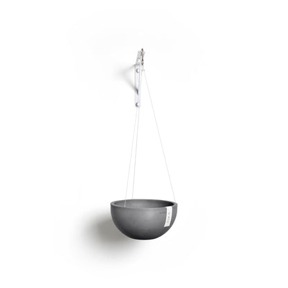 Kukkaruukku - Ecopots - Brysseli ripustettava 33cm harmaa - Ecopotskauppa - Uuden aikakauden kukkaruukku
