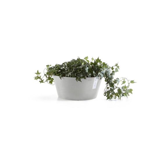 Kukkaruukku - Ecopots - Frankfurt 30cm valkoharmaa - Ecopotskauppa - Uuden aikakauden kukkaruukku