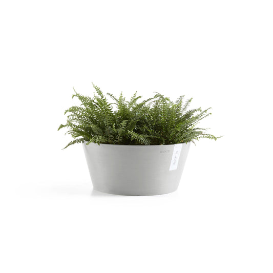 Kukkaruukku - Ecopots - Frankfurt 50cm valkoharmaa - Ecopotskauppa - Uuden aikakauden kukkaruukku