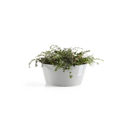 Kukkaruukku - Ecopots - Frankfurt 50cm valkoharmaa - Ecopotskauppa - Uuden aikakauden kukkaruukku