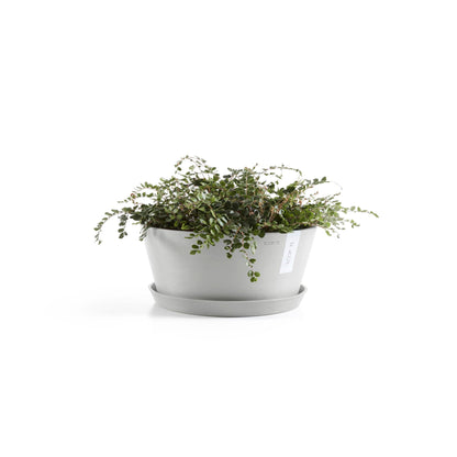 Kukkaruukku - Ecopots - Frankfurt 50cm valkoharmaa - Ecopotskauppa - Uuden aikakauden kukkaruukku
