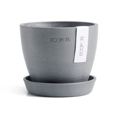 Kukkaruukku - Ecopots - Kukkaruukku Antwerpen 11cm siniharmaa - Ecopots - Uuden aikakauden kukkaruukku kierrätysmateriaalista