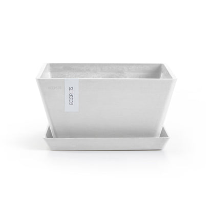 Kukkaruukku - Ecopots - Kukkaruukku Berliini 25cm valkoinen - Ecopots - Uuden aikakauden kukkaruukku kierrätysmateriaalista