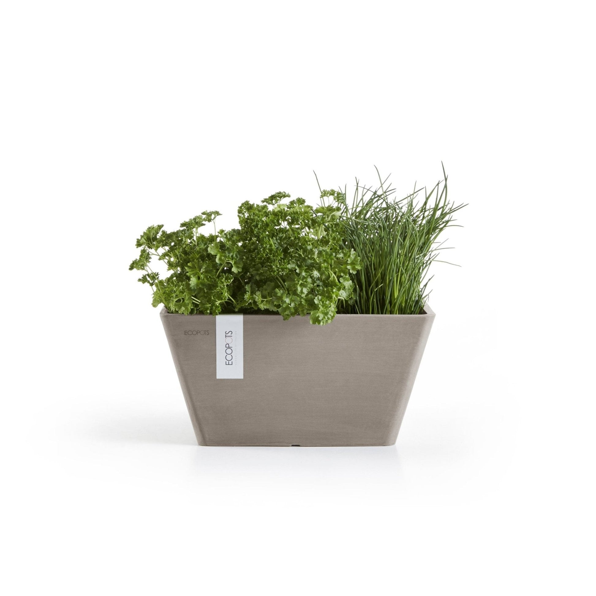 Kukkaruukku - Ecopots - Kukkaruukku Berliini 40cm taupe - Ecopots - Uuden aikakauden kukkaruukku kierrätysmateriaalista