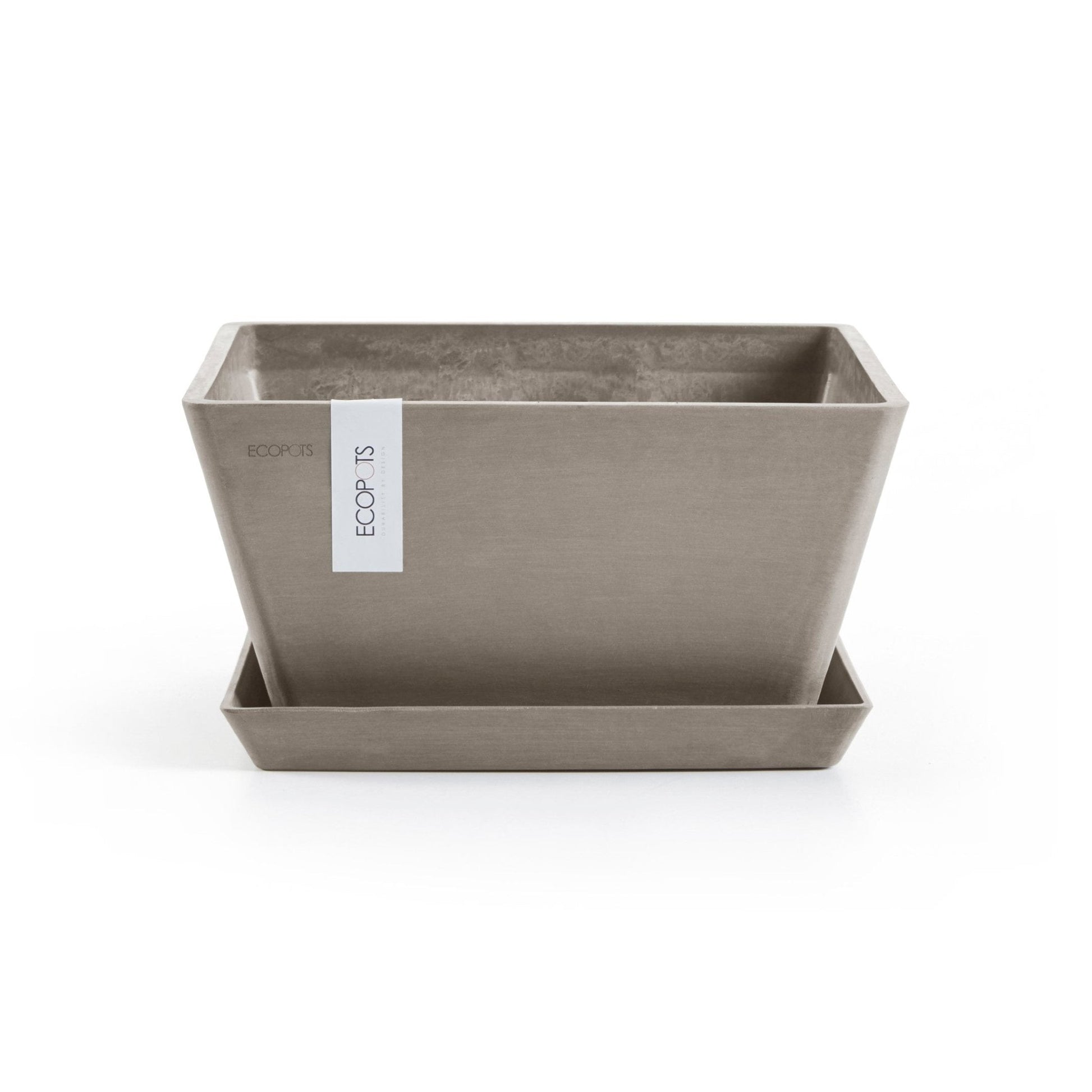 Kukkaruukku - Ecopots - Kukkaruukku Berliini 40cm taupe - Ecopots - Uuden aikakauden kukkaruukku kierrätysmateriaalista