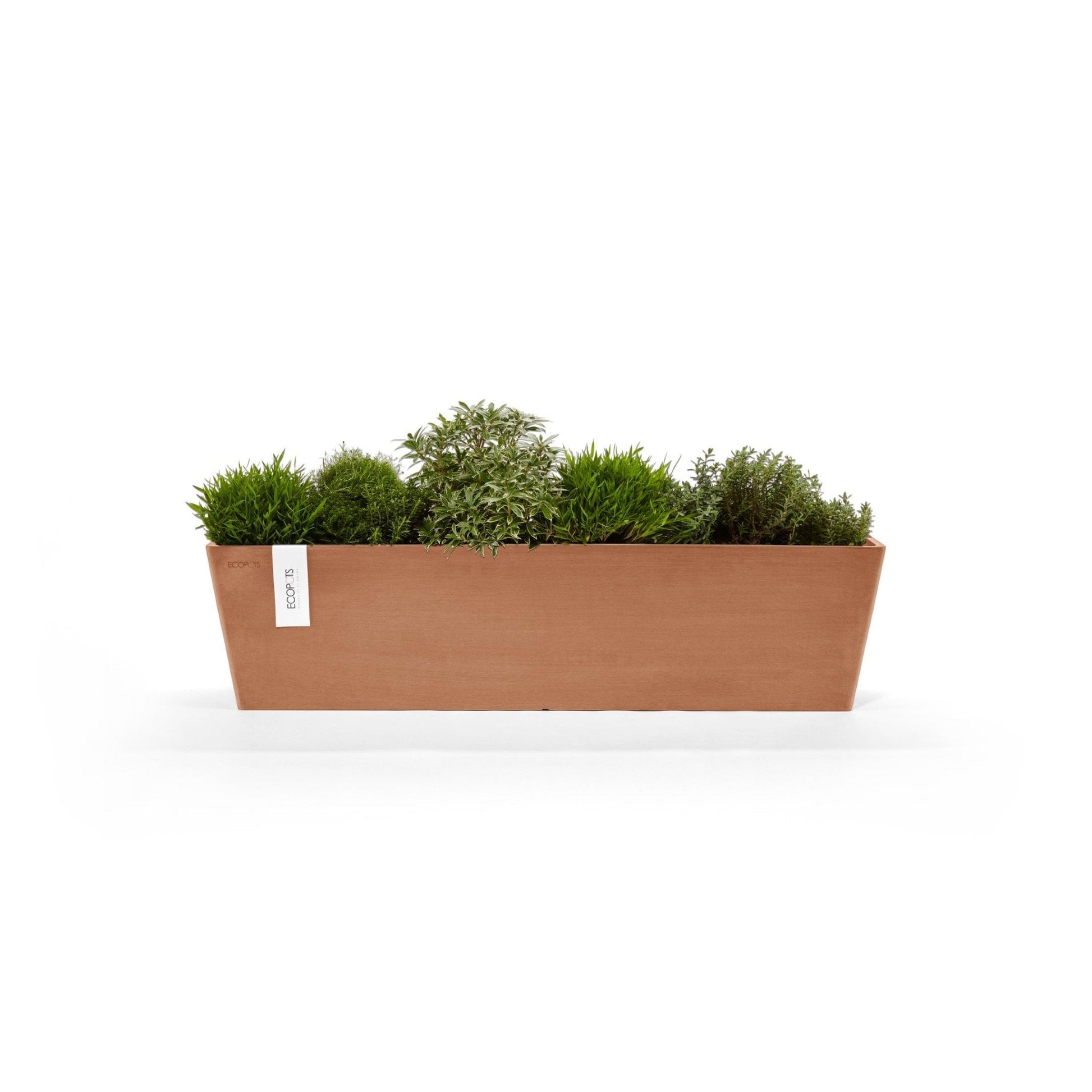 Kukkaruukku - Ecopots - Kukkaruukku Bruge 80cm terracotta - Ecopots - Uuden aikakauden kukkaruukku kierrätysmateriaalista