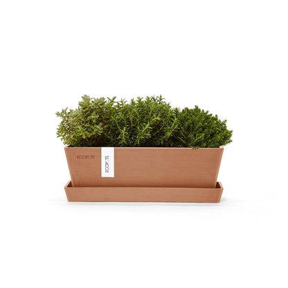 Kukkaruukku - Ecopots - Kukkaruukku Bruge mini 25cm terracotta - Ecopots - Uuden aikakauden kukkaruukku kierrätysmateriaalista