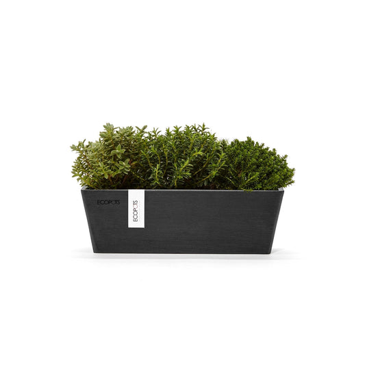 Kukkaruukku - Ecopots - Kukkaruukku Bruge mini 25cm tummanharmaa - Ecopots - Uuden aikakauden kukkaruukku kierrätysmateriaalista