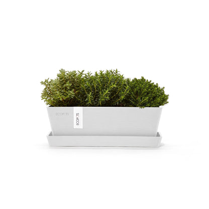 Kukkaruukku - Ecopots - Kukkaruukku Bruge mini 25cm valkoinen - Ecopots - Uuden aikakauden kukkaruukku kierrätysmateriaalista
