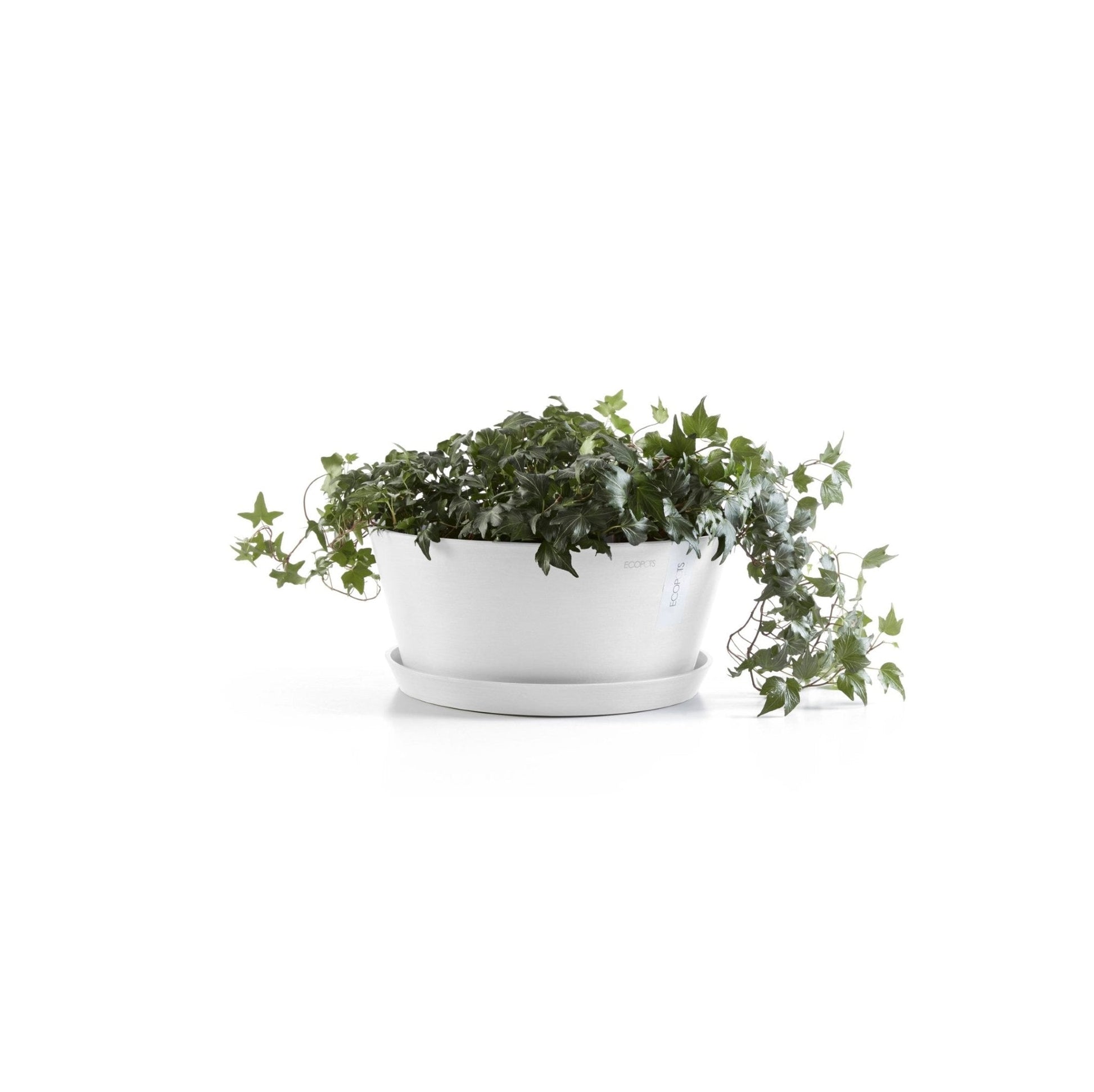 Kukkaruukku - Ecopots - Kukkaruukku Frankfurt 30cm valkoinen - Ecopots - Uuden aikakauden kukkaruukku kierrätysmateriaalista