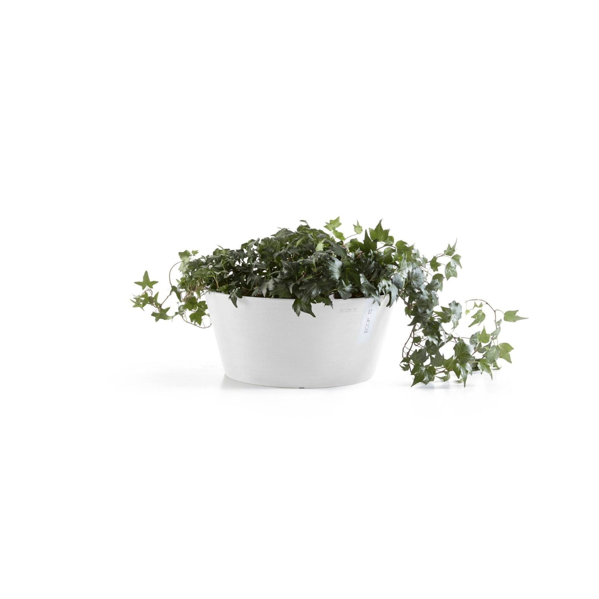 Kukkaruukku - Ecopots - Kukkaruukku Frankfurt 30cm valkoinen - Ecopots - Uuden aikakauden kukkaruukku kierrätysmateriaalista