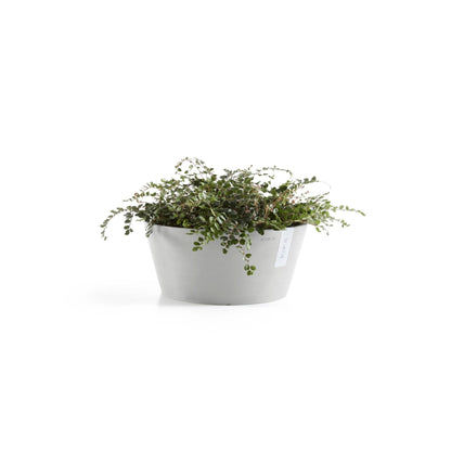 Kukkaruukku - Ecopots - Kukkaruukku Frankfurt 40cm valkoharmaa - Ecopots - Uuden aikakauden kukkaruukku kierrätysmateriaalista