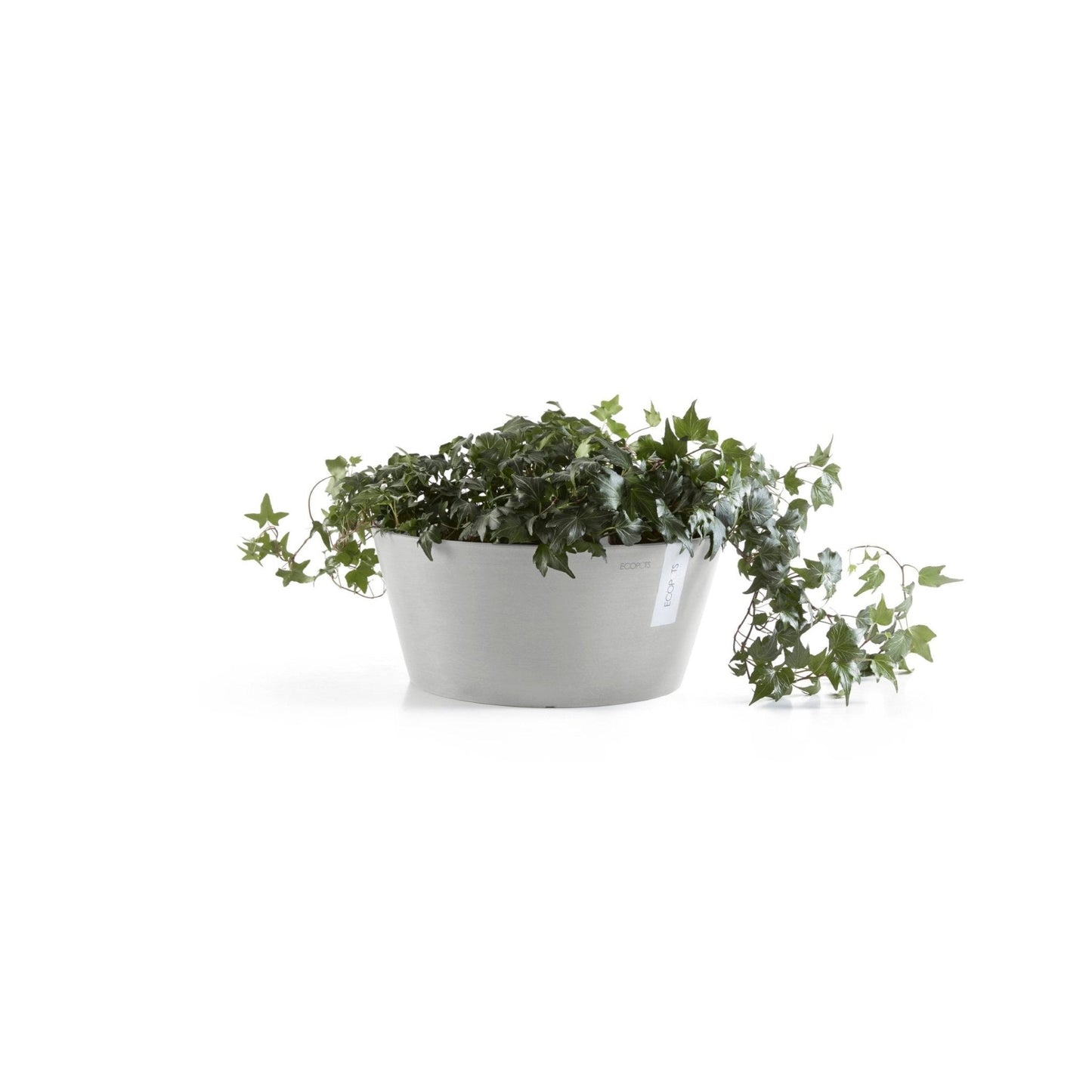 Kukkaruukku - Ecopots - Kukkaruukku Frankfurt 40cm valkoharmaa - Ecopots - Uuden aikakauden kukkaruukku kierrätysmateriaalista