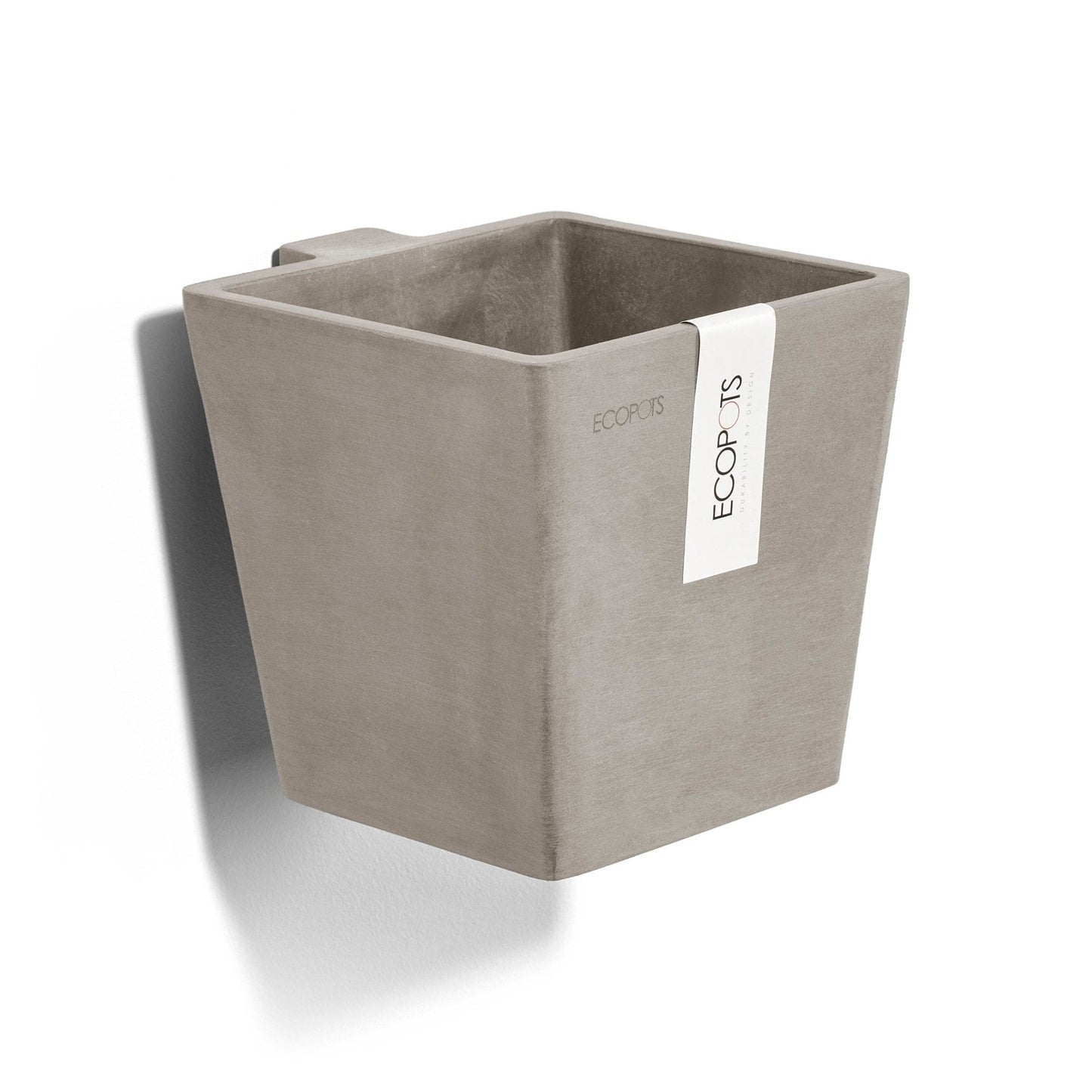 Kukkaruukku - Ecopots - Kukkaruukku Manhattan seinälle 15cm taupe - Ecopots - Uuden aikakauden kukkaruukku kierrätysmateriaalista