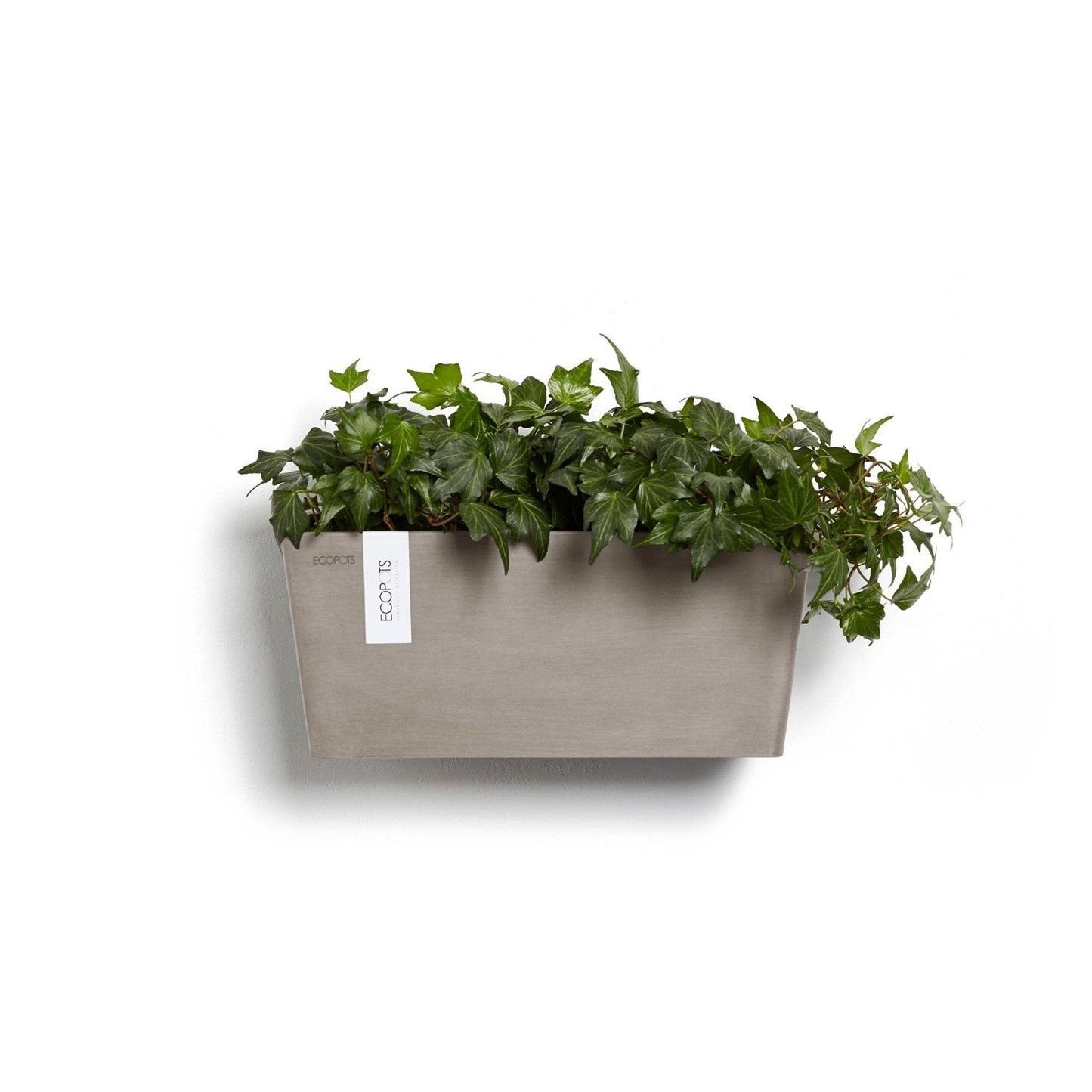 Kukkaruukku - Ecopots - Kukkaruukku Manhattan seinälle 35cm taupe - Ecopots - Uuden aikakauden kukkaruukku kierrätysmateriaalista