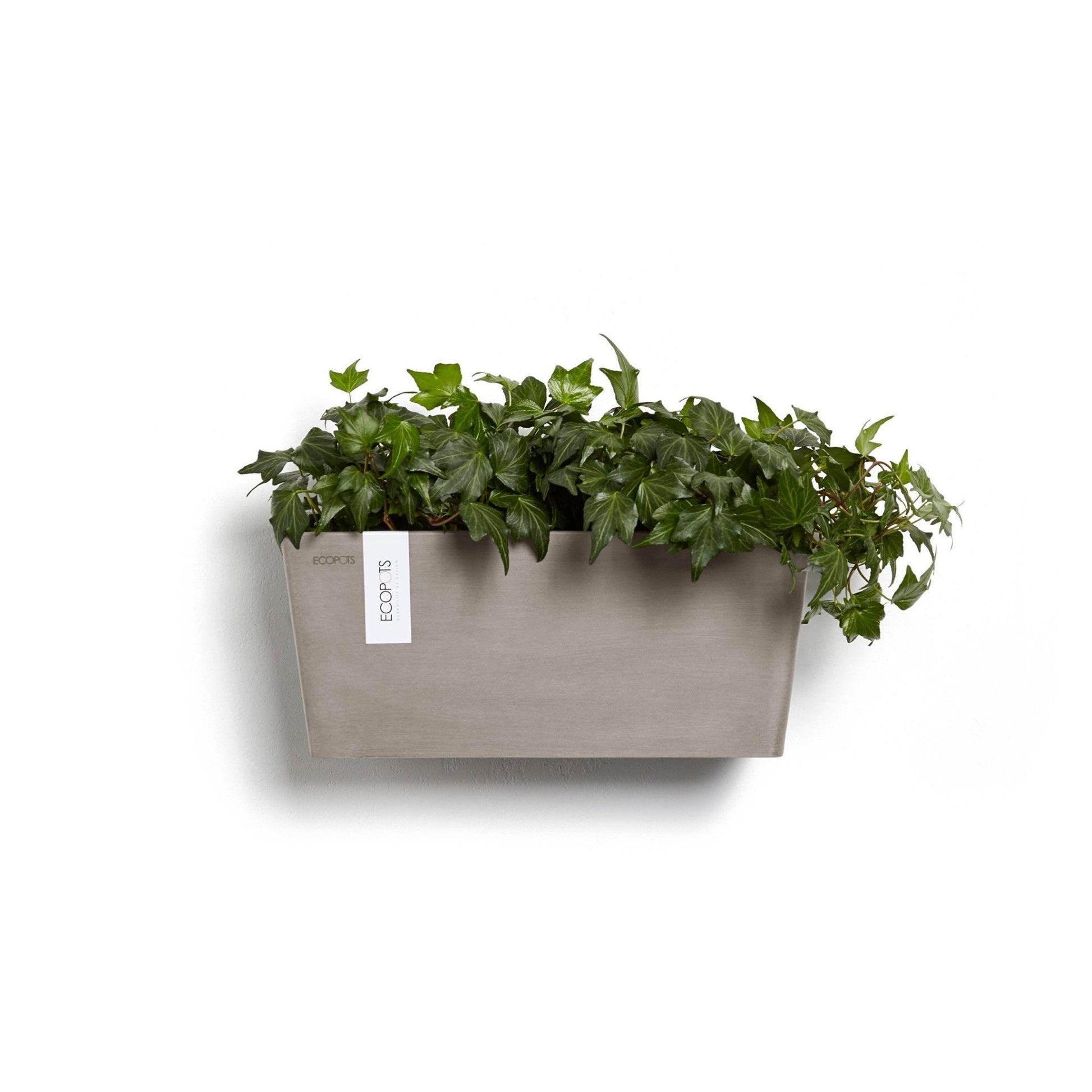 Kukkaruukku - Ecopots - Kukkaruukku Manhattan seinälle 35cm taupe - Ecopots - Uuden aikakauden kukkaruukku kierrätysmateriaalista