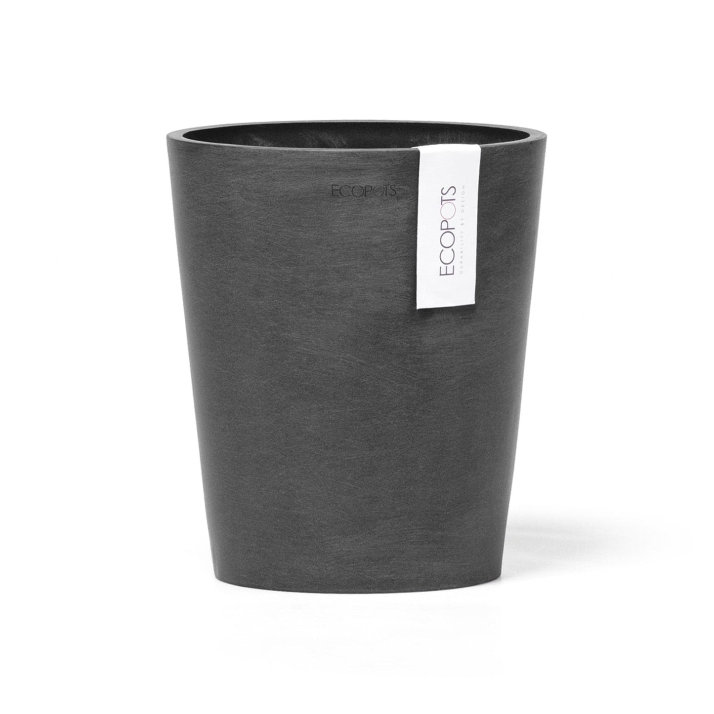 Kukkaruukku - Ecopots - Kukkaruukku Morinda 17cm tummanharmaa - Ecopots - Uuden aikakauden kukkaruukku kierrätysmateriaalista