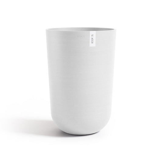Kukkaruukku - Ecopots - Kukkaruukku Oslo korkea 52cm valkoinen - Ecopots - Uuden aikakauden kukkaruukku kierrätysmateriaalista