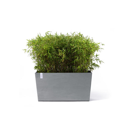 Kukkaruukku - Ecopots - Kukkaruukku Pariisi pyörillä 100cm siniharmaa - Ecopots - Uuden aikakauden kukkaruukku kierrätysmateriaalista