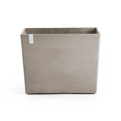 Kukkaruukku - Ecopots - Kukkaruukku Pariisi pyörillä 85cm taupe - Ecopots - Uuden aikakauden kukkaruukku kierrätysmateriaalista
