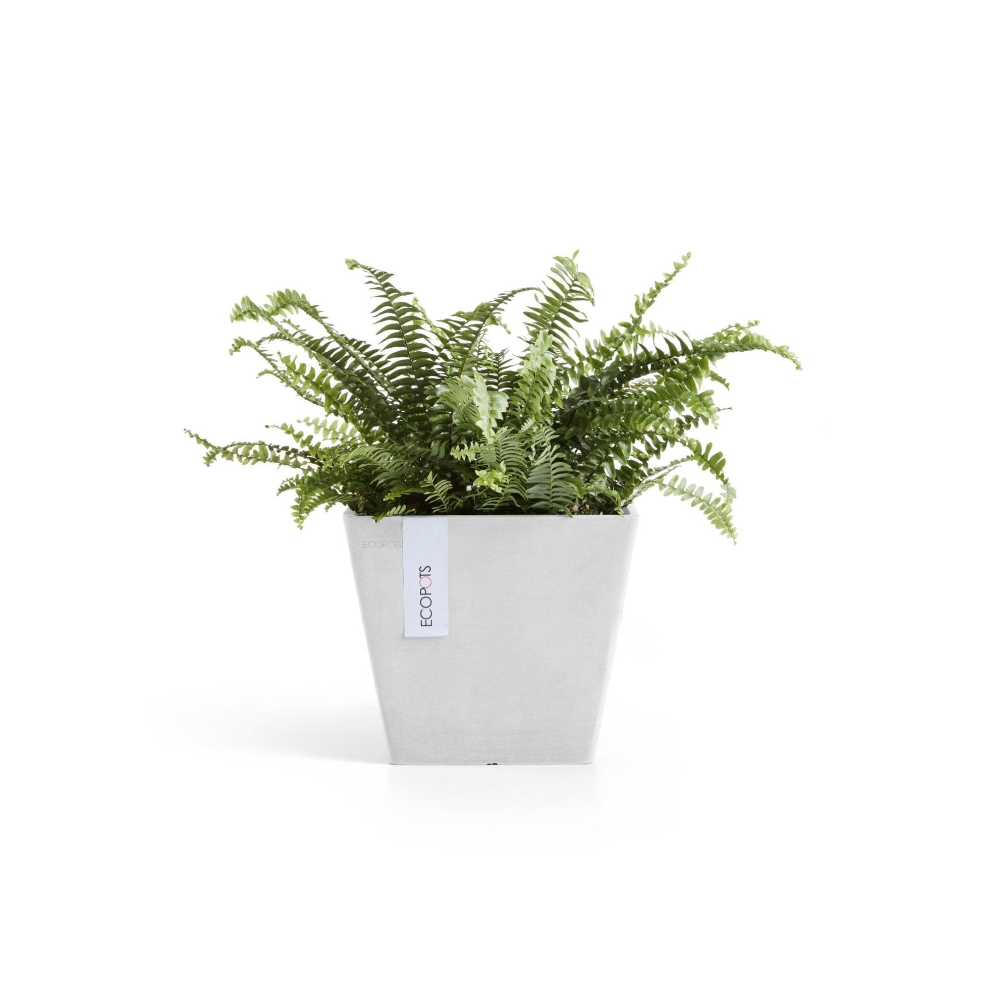 Kukkaruukku - Ecopots - Kukkaruukku Rotterdam 20cm valkoinen - Ecopots - Uuden aikakauden kukkaruukku kierrätysmateriaalista