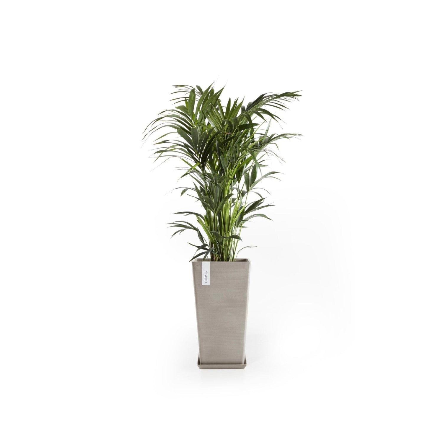 Kukkaruukku - Ecopots - Kukkaruukku Rotterdam keskikorkea 56cm taupe - Ecopots - Uuden aikakauden kukkaruukku kierrätysmateriaalista