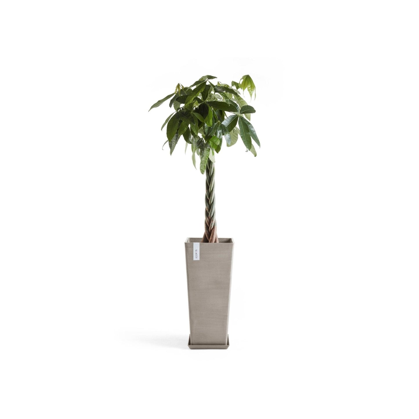 Kukkaruukku - Ecopots - Kukkaruukku Rotterdam korkea 70cm taupe - Ecopots - Uuden aikakauden kukkaruukku kierrätysmateriaalista