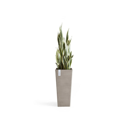 Kukkaruukku - Ecopots - Kukkaruukku Rotterdam korkea 70cm taupe - Ecopots - Uuden aikakauden kukkaruukku kierrätysmateriaalista
