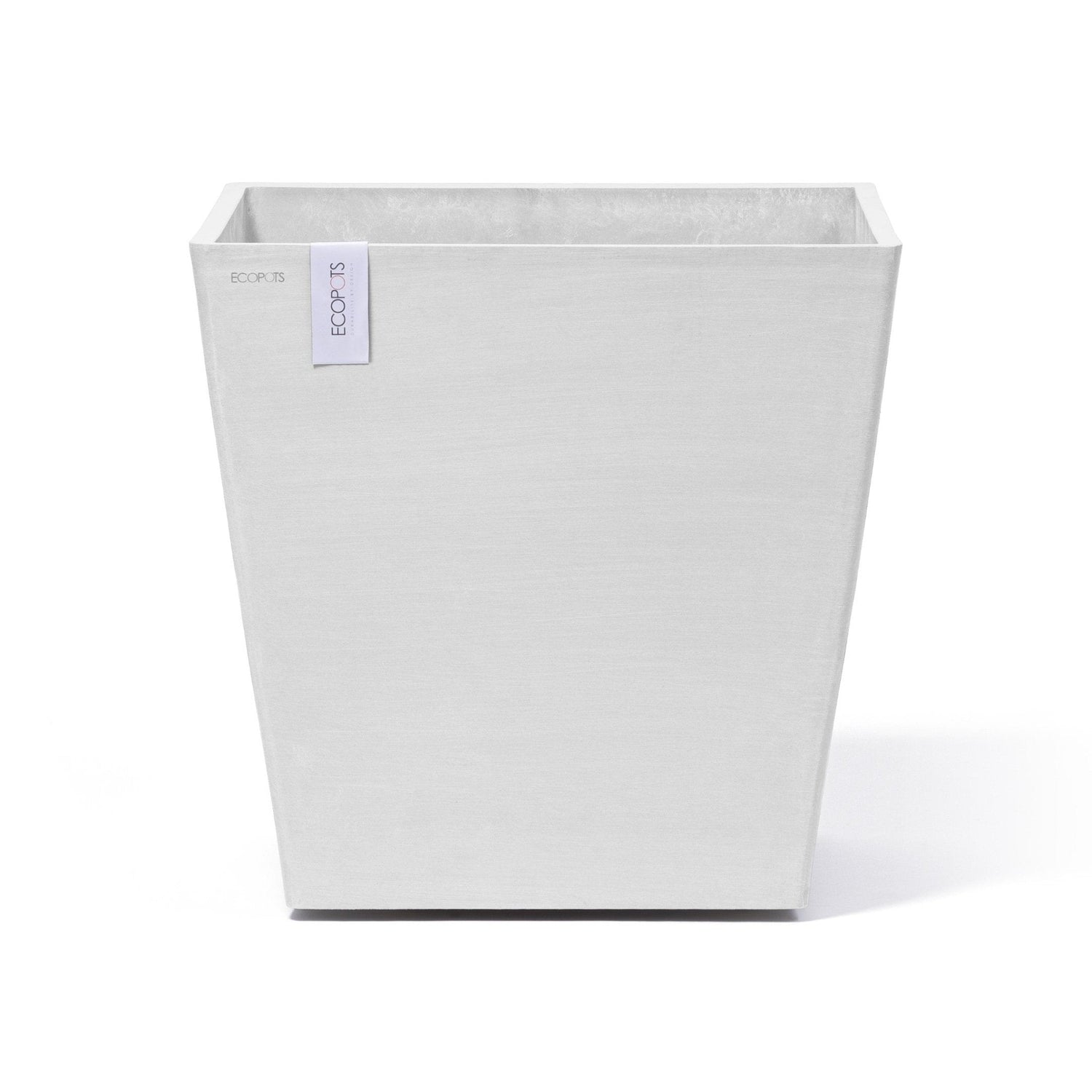 Kukkaruukku - Ecopots - Kukkaruukku Rotterdam pyörillä 50cm valkoinen - Ecopots - Uuden aikakauden kukkaruukku kierrätysmateriaalista