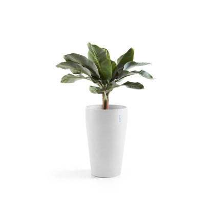 Kukkaruukku - Ecopots - Kukkaruukku Sankara keskikorkea 55cm valkoinen - Ecopots - Uuden aikakauden kukkaruukku kierrätysmateriaalista