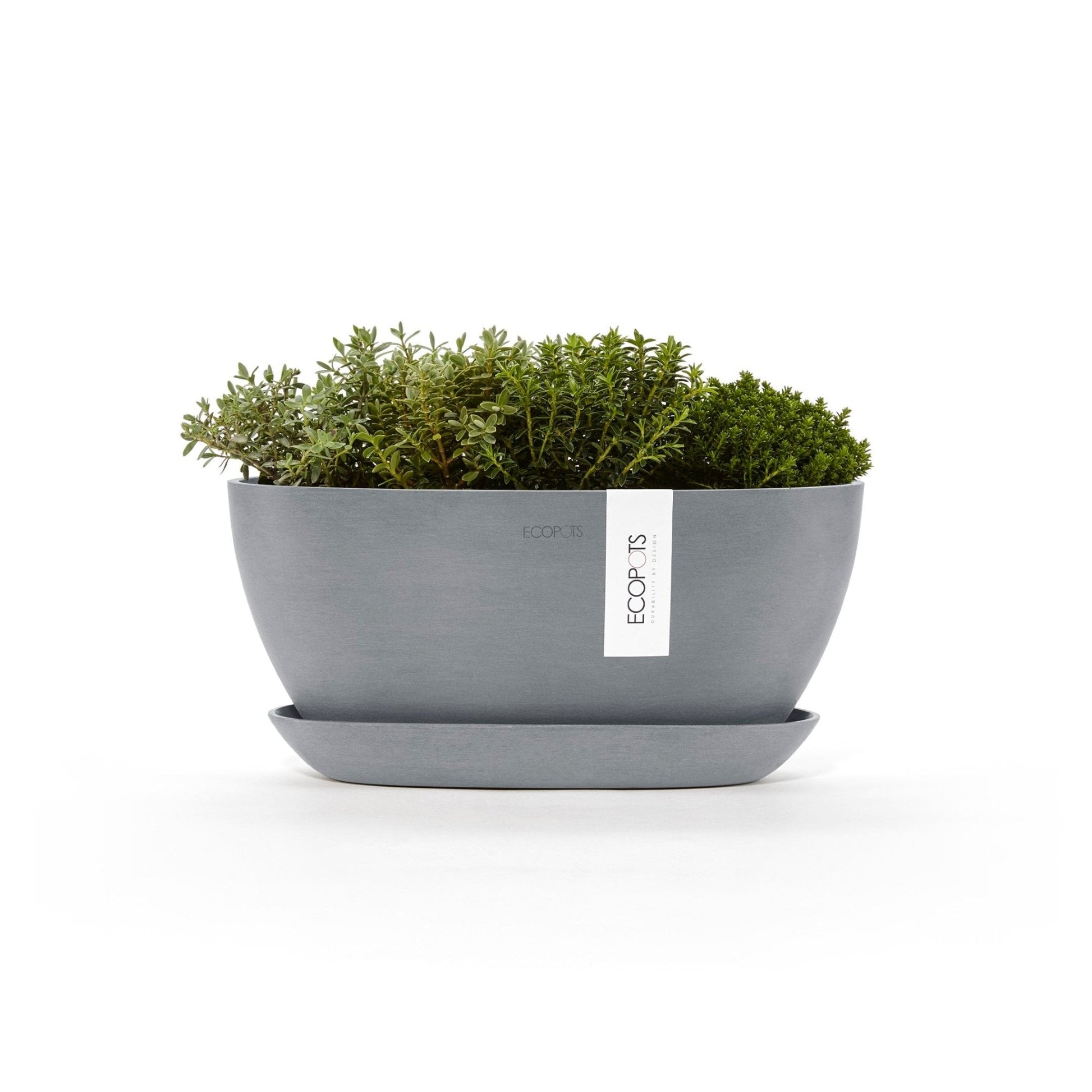 Kukkaruukku - Ecopots - Kukkaruukku Sofia 30cm siniharmaa - Ecopots - Uuden aikakauden kukkaruukku kierrätysmateriaalista