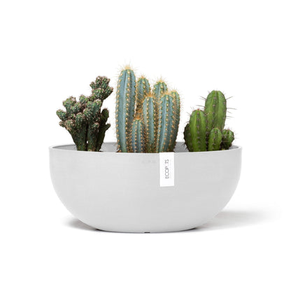 Kukkaruukku - Ecopots - Kukkaruukku Sofia 43cm valkoinen - Ecopots - Uuden aikakauden kukkaruukku kierrätysmateriaalista