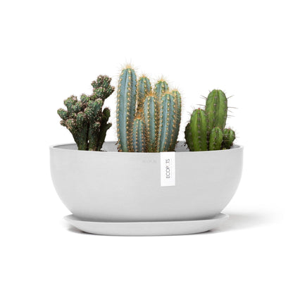 Kukkaruukku - Ecopots - Kukkaruukku Sofia 43cm valkoinen - Ecopots - Uuden aikakauden kukkaruukku kierrätysmateriaalista
