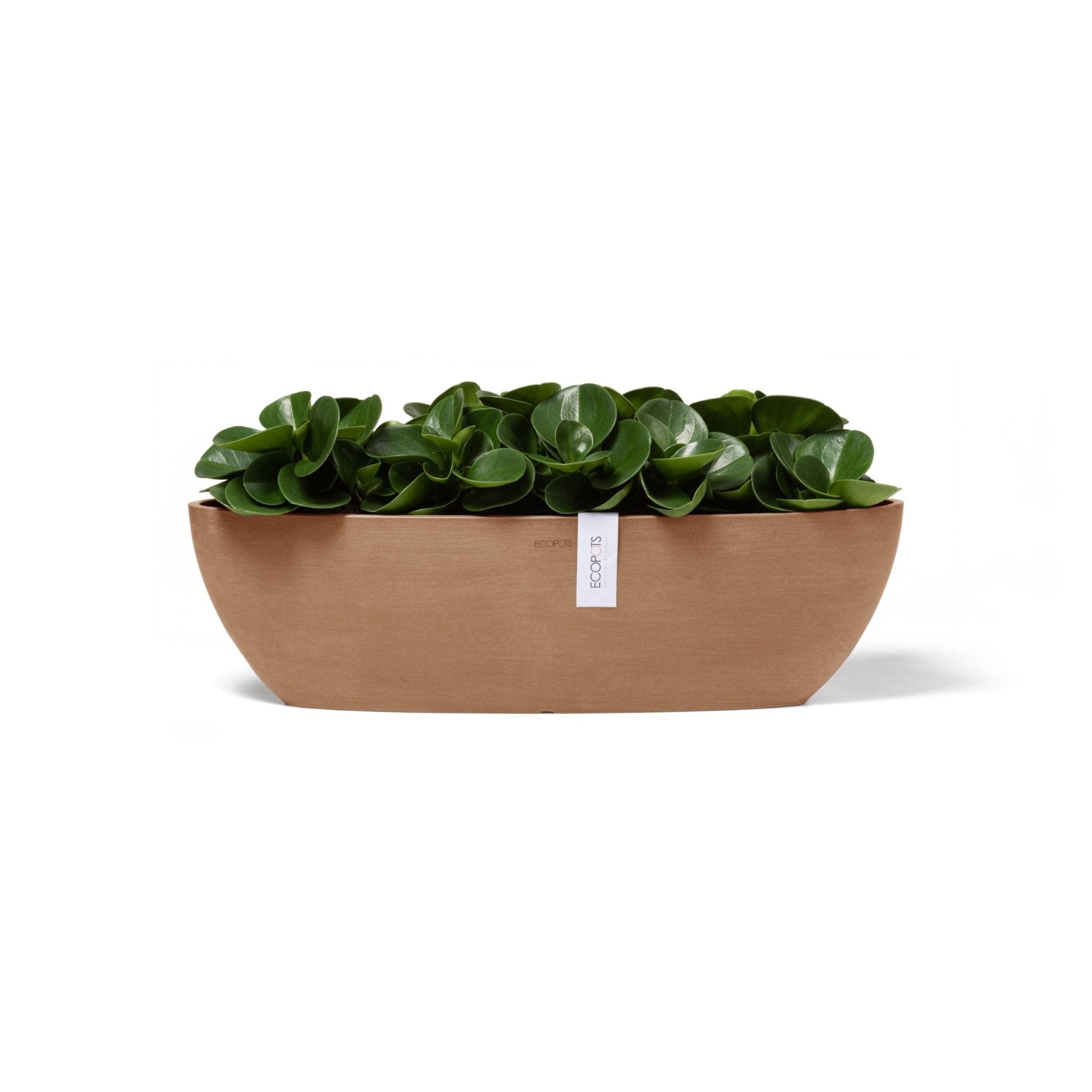 Kukkaruukku - Ecopots - Kukkaruukku Sofia pitkä 56cm terracotta - Ecopots - Uuden aikakauden kukkaruukku kierrätysmateriaalista