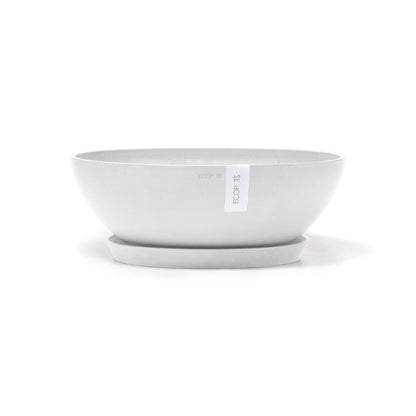 Kukkaruukku - Ecopots - Kukkaruukku Vienna 50cm valkoinen - Ecopots - Uuden aikakauden kukkaruukku kierrätysmateriaalista