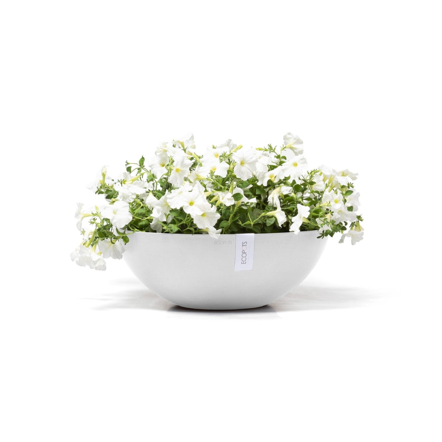 Kukkaruukku - Ecopots - Kukkaruukku Vienna 50cm valkoinen - Ecopots - Uuden aikakauden kukkaruukku kierrätysmateriaalista