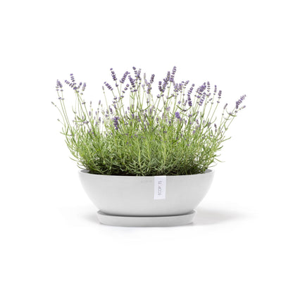 Kukkaruukku - Ecopots - Kukkaruukku Vienna 50cm valkoinen - Ecopots - Uuden aikakauden kukkaruukku kierrätysmateriaalista