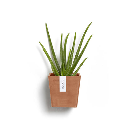 Kukkaruukku - Ecopots - Manhattan seinä 15cm terracotta - Ecopotskauppa - Uuden aikakauden kukkaruukku