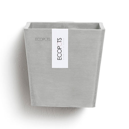 Kukkaruukku - Ecopots - Manhattan seinä 15cm valkoharmaa - Ecopotskauppa - Uuden aikakauden kukkaruukku