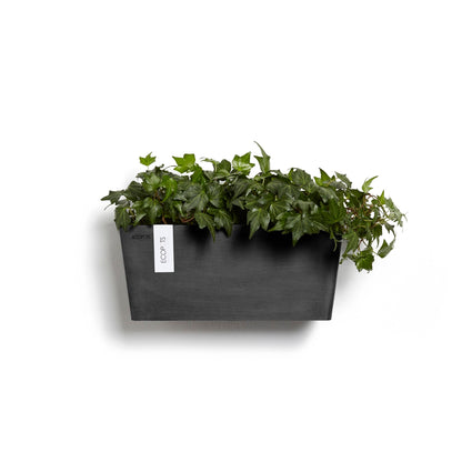Kukkaruukku - Ecopots - Manhattan seinä 35cm tummanharmaa - Ecopotskauppa - Uuden aikakauden kukkaruukku