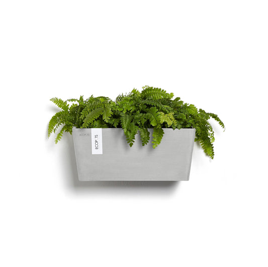 Kukkaruukku - Ecopots - Manhattan seinä 35cm valkoharmaa - Ecopotskauppa - Uuden aikakauden kukkaruukku