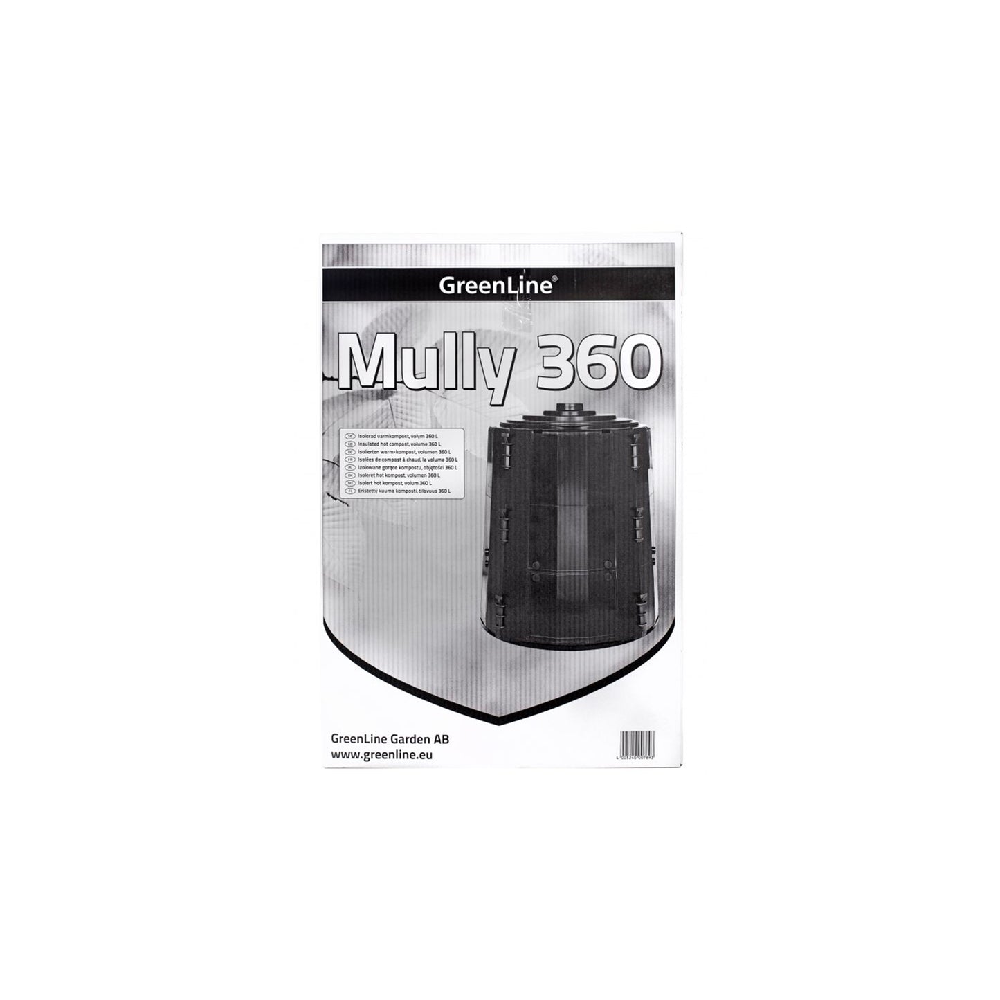 Varmkompost Mully 360L svart -15 ° C